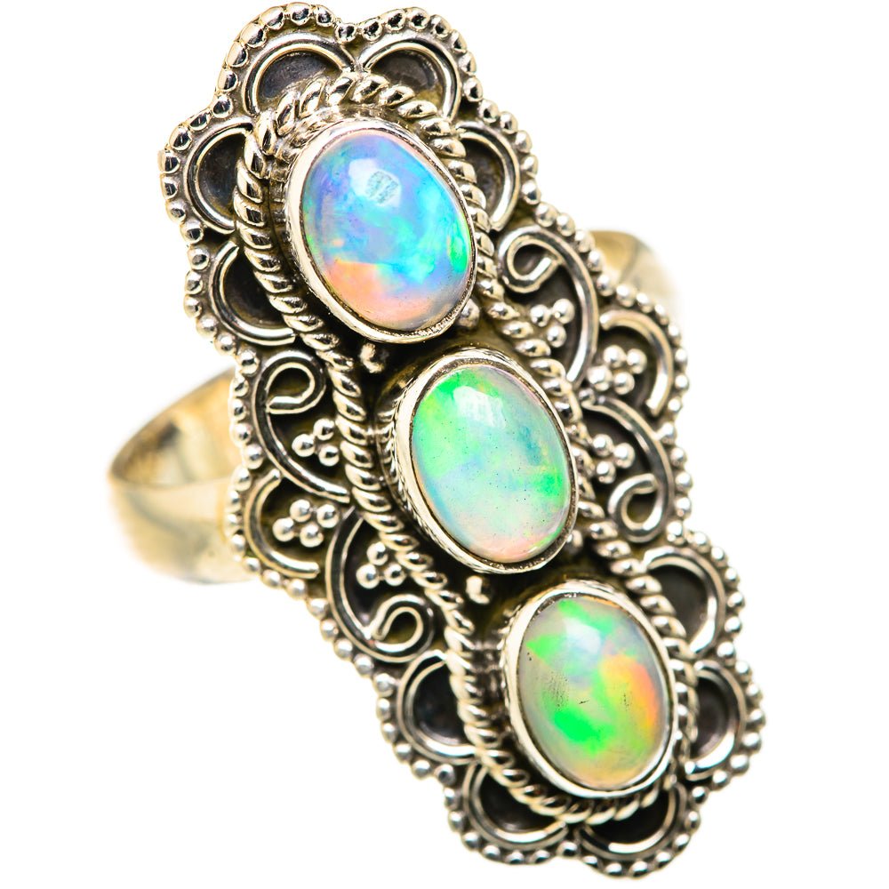 Ethiopian Opal Rings handcrafted by Ana Silver Co - RING127936 - Photo 2