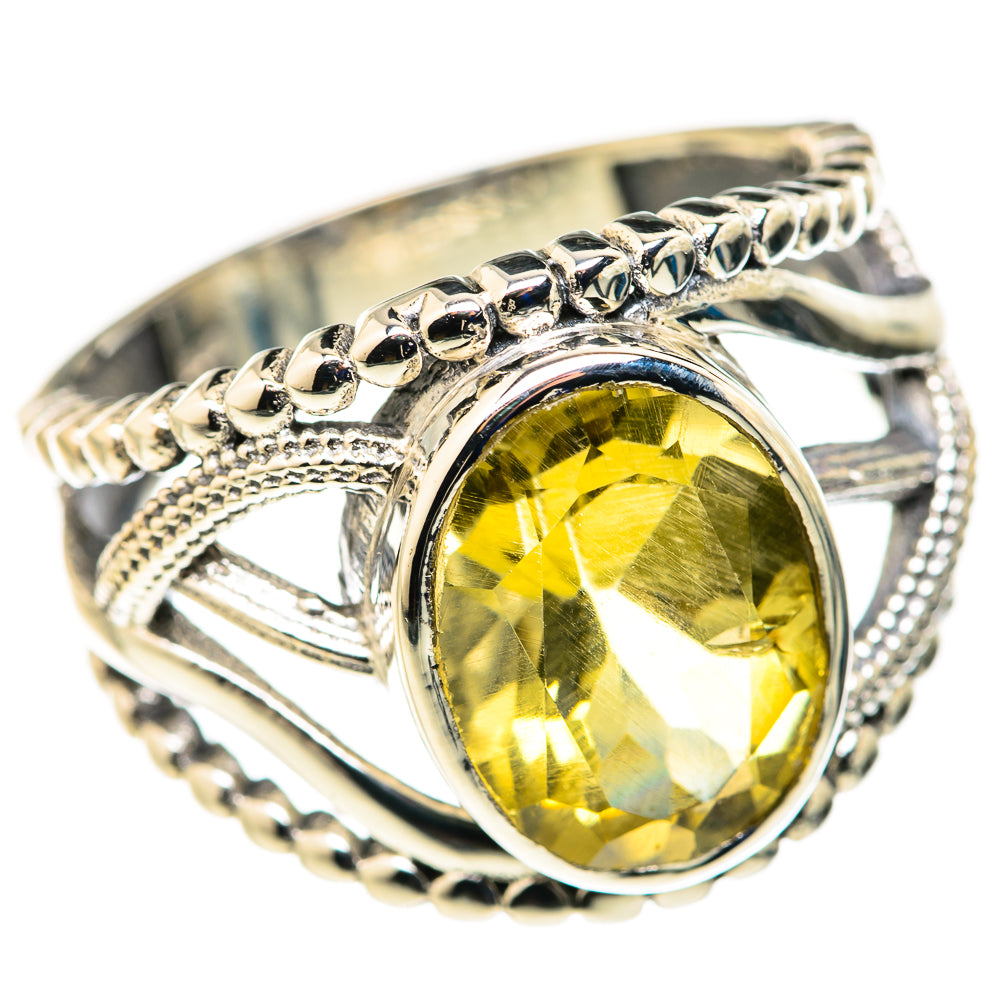 Lemon Quartz Rings handcrafted by Ana Silver Co - RING127938 - Photo 2