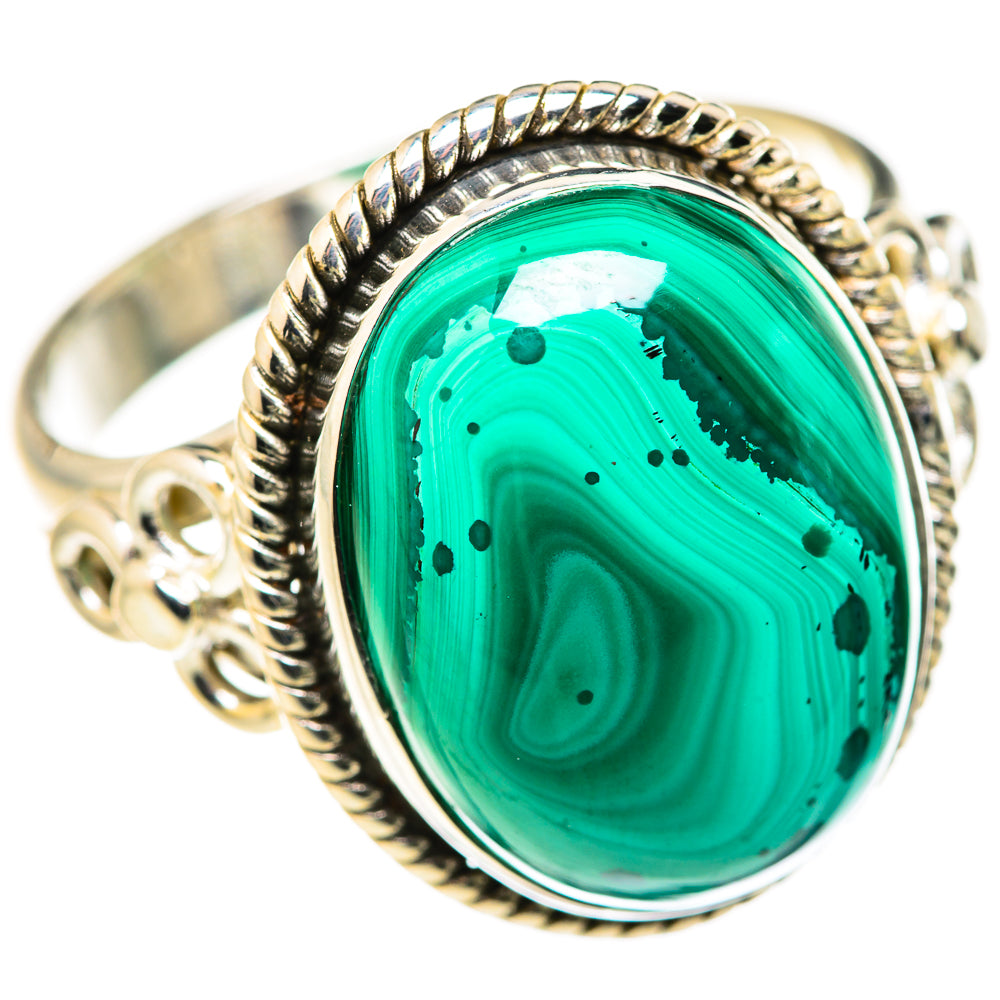 Malachite Rings handcrafted by Ana Silver Co - RING127953 - Photo 2