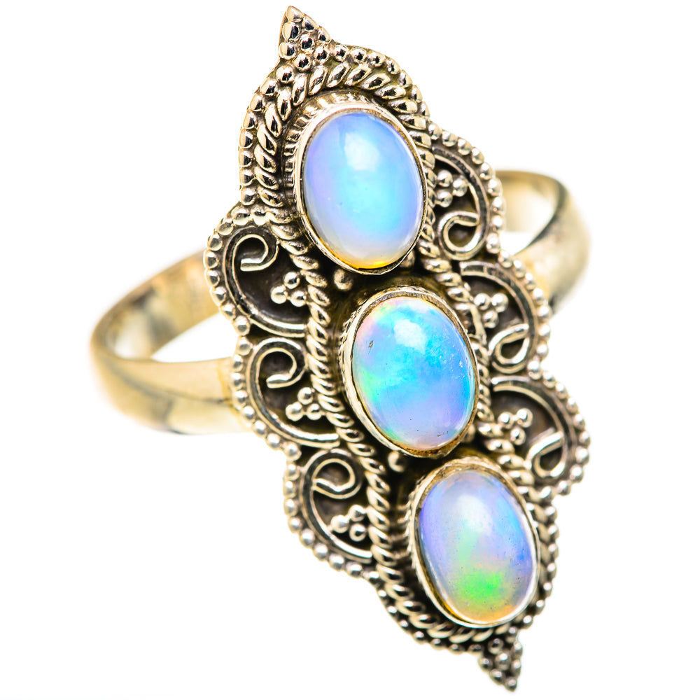 Ethiopian Opal Rings handcrafted by Ana Silver Co - RING127960 - Photo 2