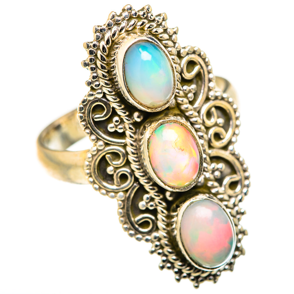 Ethiopian Opal Rings handcrafted by Ana Silver Co - RING127961 - Photo 2