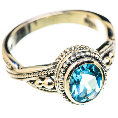 Blue Topaz Rings handcrafted by Ana Silver Co - RING127968 - Photo 2