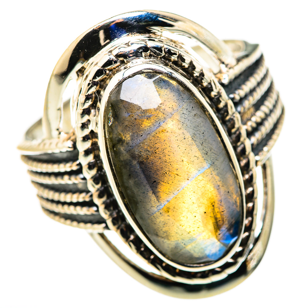 Labradorite Rings handcrafted by Ana Silver Co - RING127969 - Photo 2