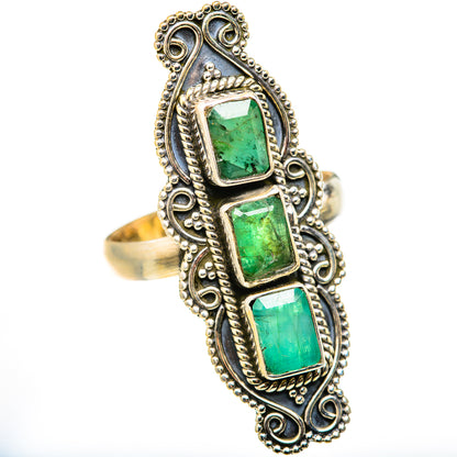 Zambian Emerald Rings handcrafted by Ana Silver Co - RING127973 - Photo 2