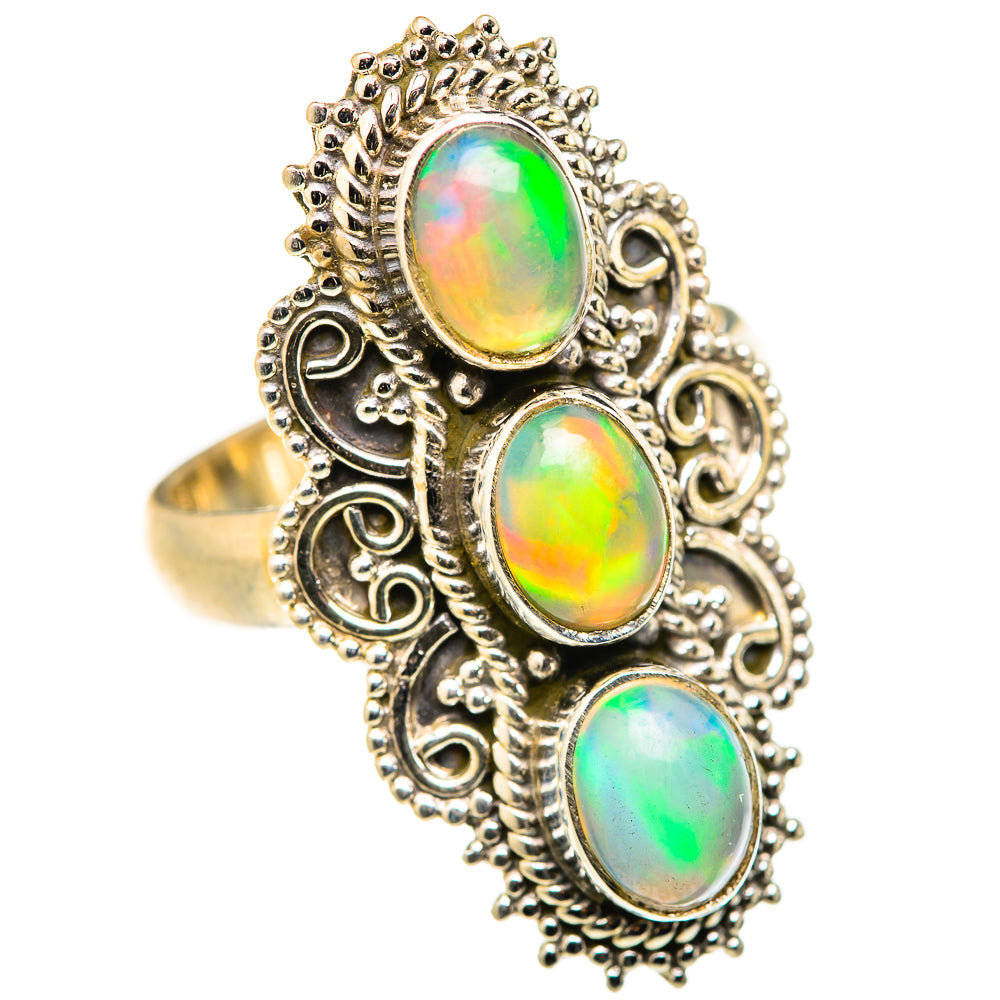Ethiopian Opal Rings handcrafted by Ana Silver Co - RING127978 - Photo 2