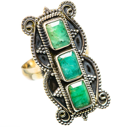 Zambian Emerald Rings handcrafted by Ana Silver Co - RING127988 - Photo 2