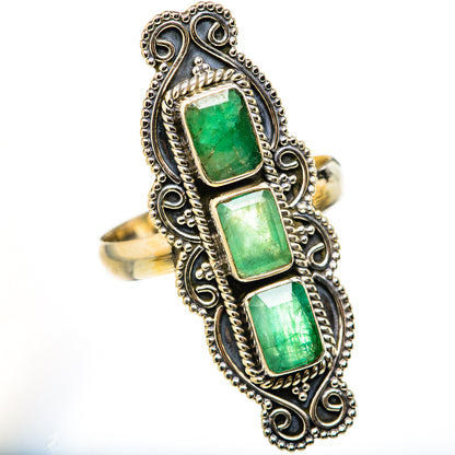 Zambian Emerald Rings handcrafted by Ana Silver Co - RING127989 - Photo 2