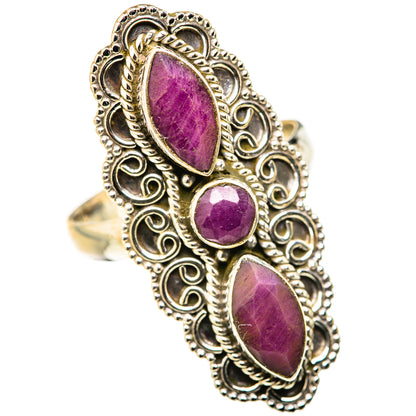 Red Sillimanite Rings handcrafted by Ana Silver Co - RING127993 - Photo 2