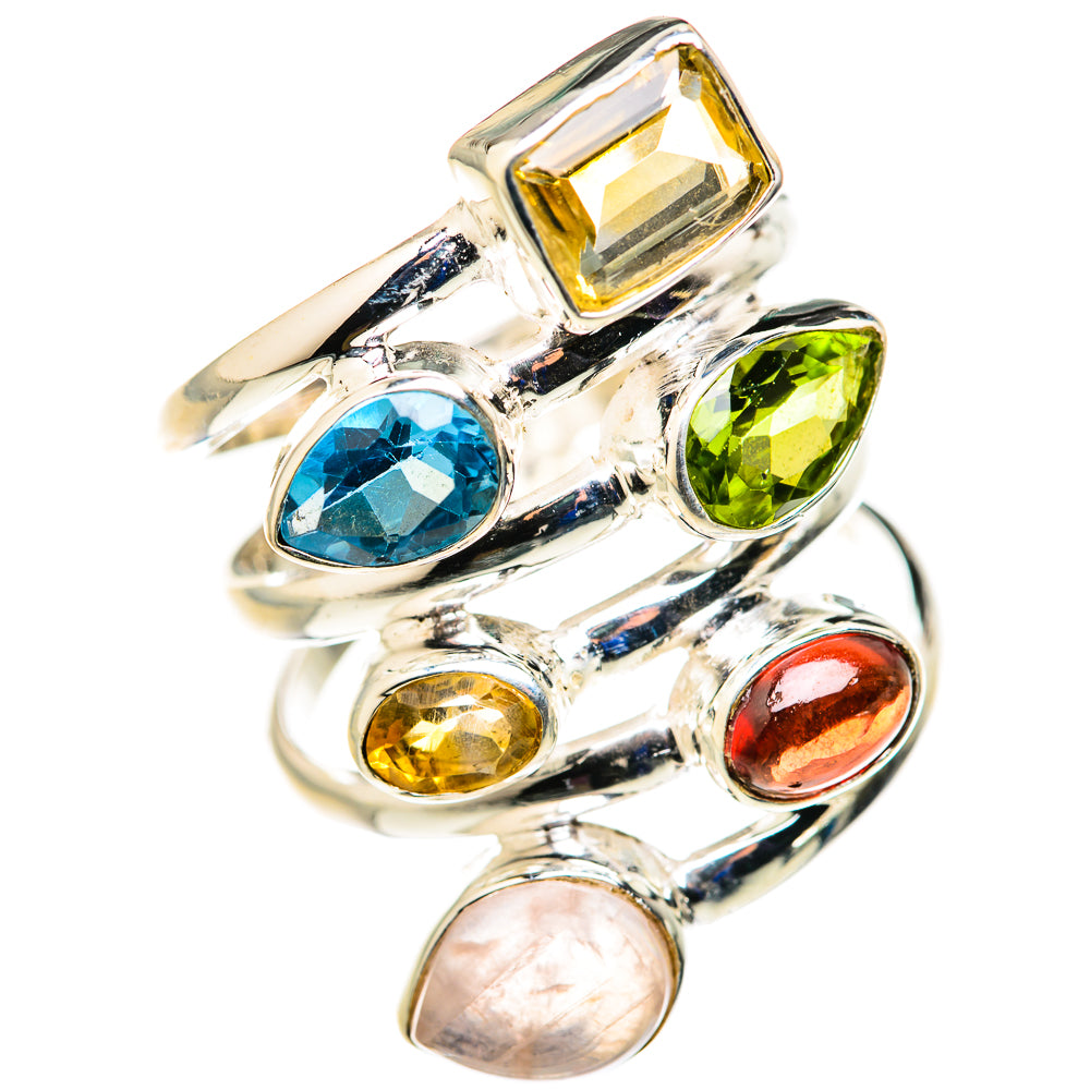 Rainbow Moonstone Rings handcrafted by Ana Silver Co - RING127997 - Photo 2