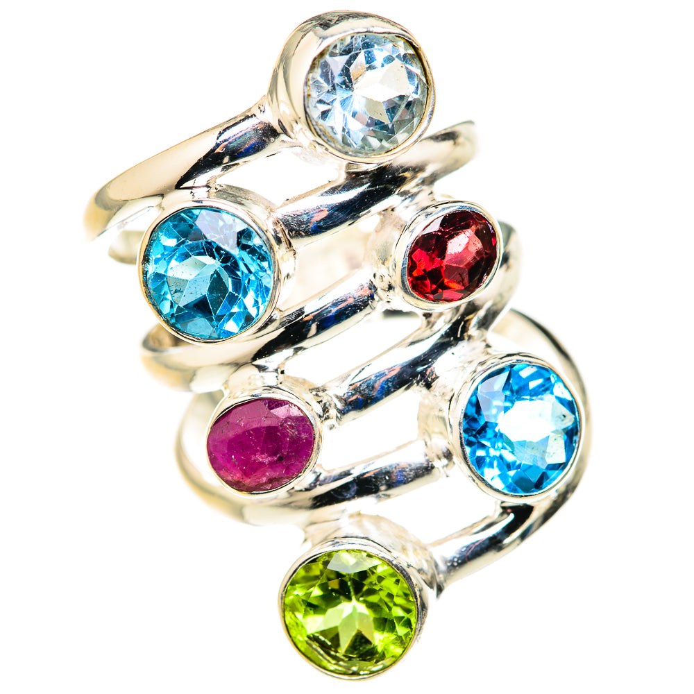 Blue Topaz Rings handcrafted by Ana Silver Co - RING127998 - Photo 2