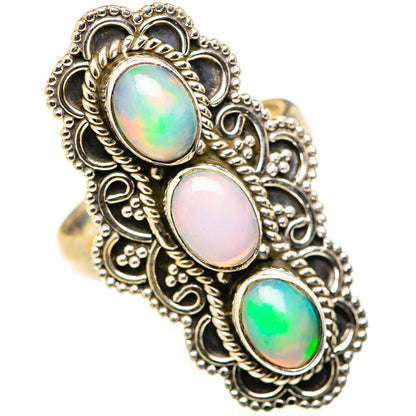 Ethiopian Opal Rings handcrafted by Ana Silver Co - RING128001 - Photo 2