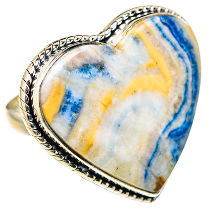 Blue Scheelite Rings handcrafted by Ana Silver Co - RING128002 - Photo 2