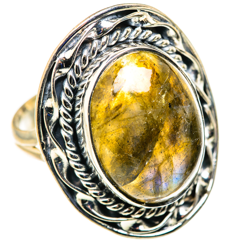 Labradorite Rings handcrafted by Ana Silver Co - RING128004 - Photo 2