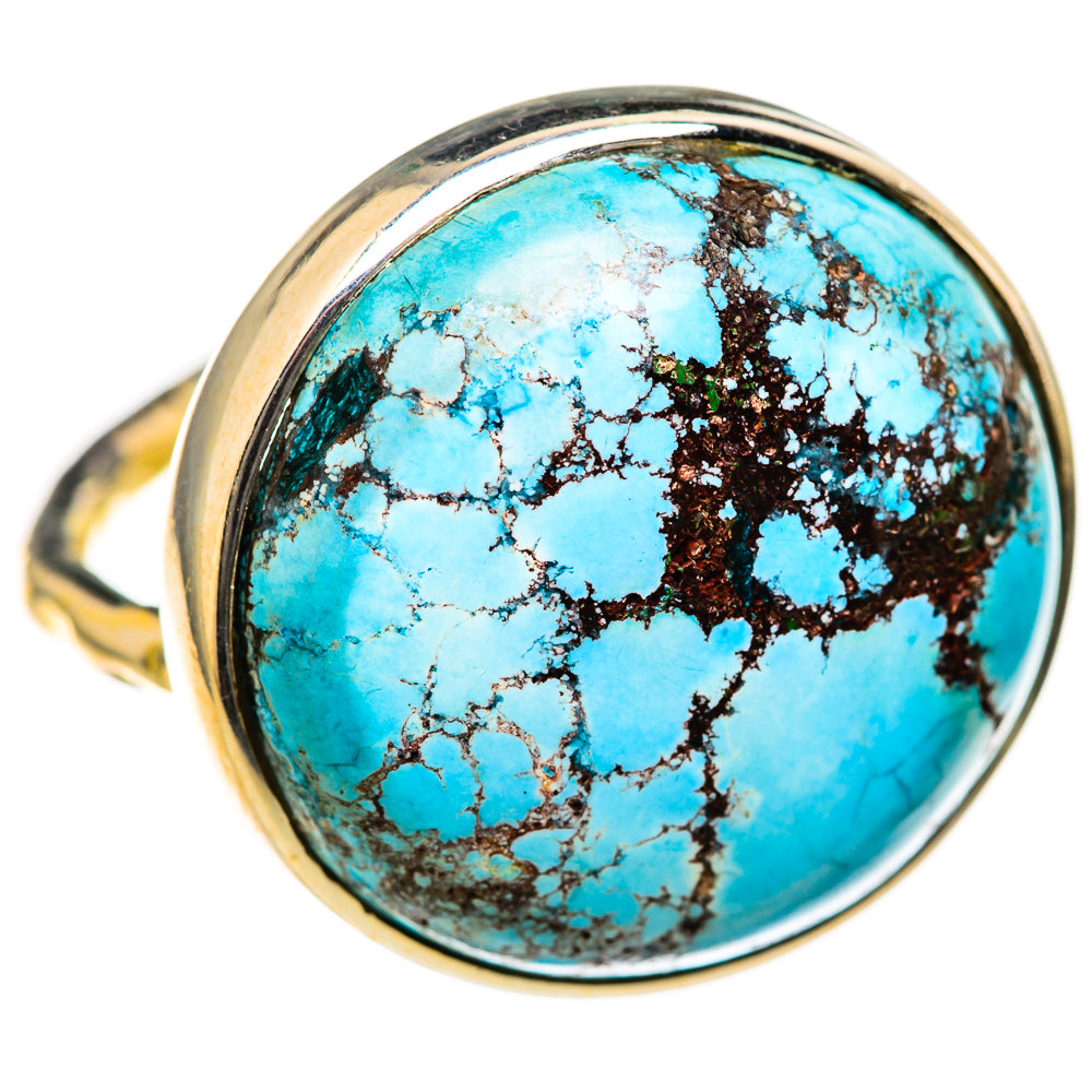 Tibetan Turquoise Rings handcrafted by Ana Silver Co - RING128011 - Photo 2