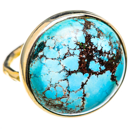 Tibetan Turquoise Rings handcrafted by Ana Silver Co - RING128011 - Photo 2