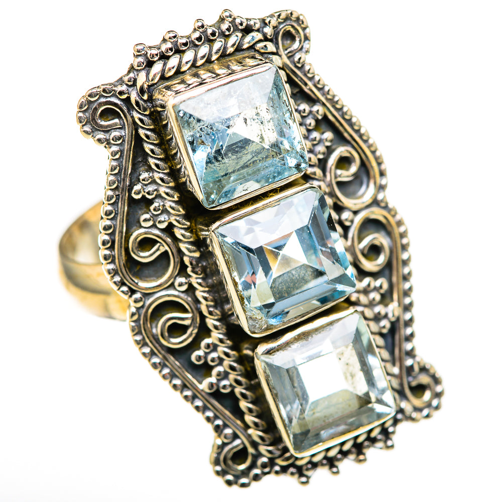 Blue Topaz Rings handcrafted by Ana Silver Co - RING128013 - Photo 2