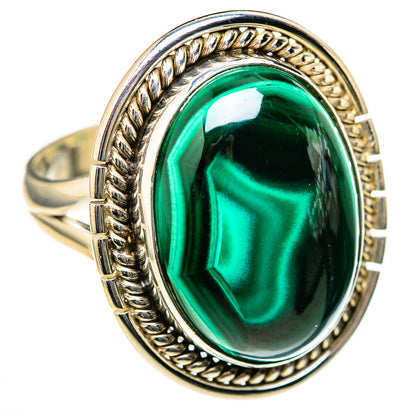 Malachite Rings handcrafted by Ana Silver Co - RING128019 - Photo 2