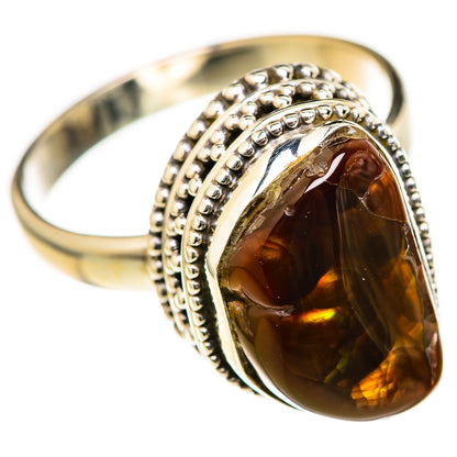 Mexican Fire Agate Rings handcrafted by Ana Silver Co - RING128020 - Photo 2
