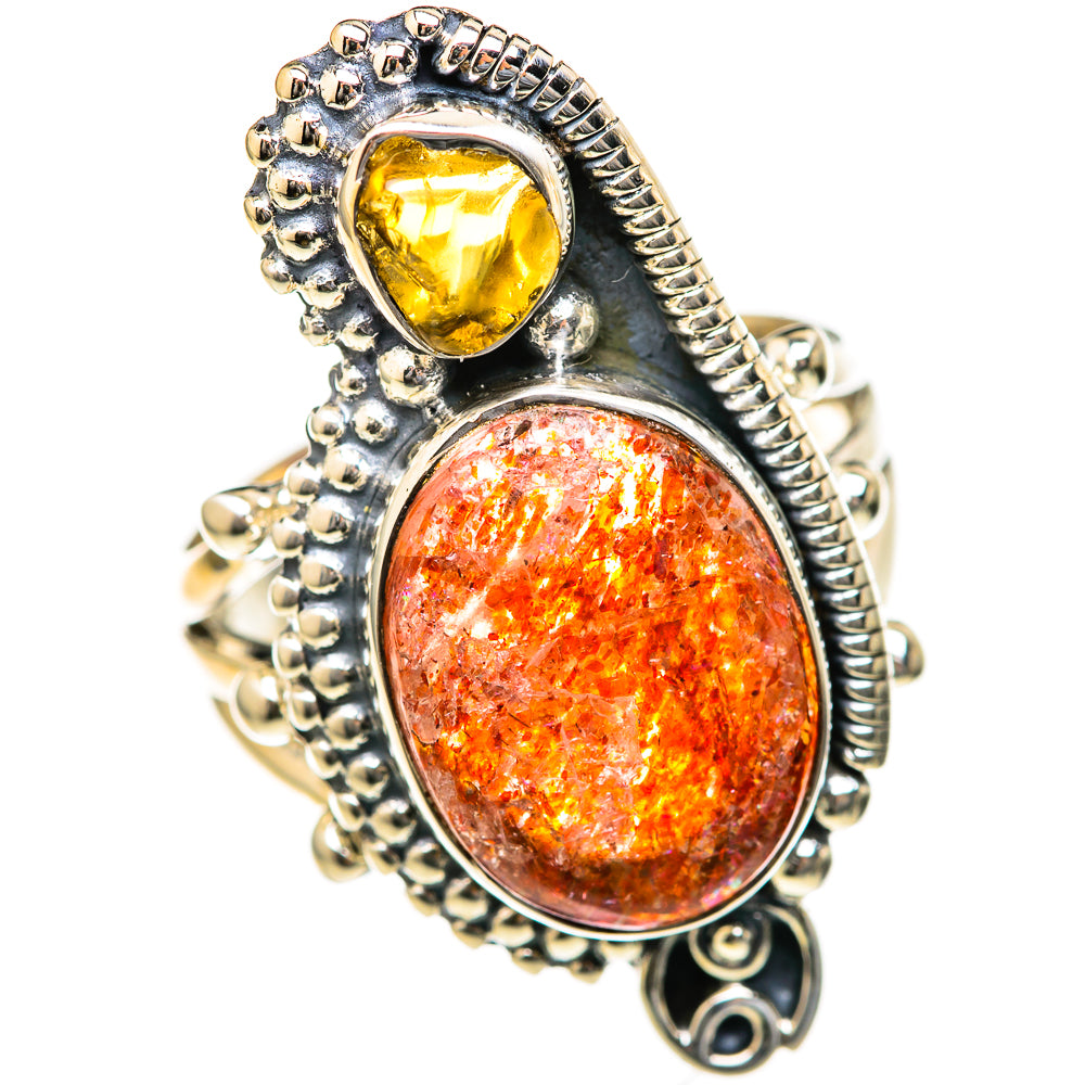 Sunstone Rings handcrafted by Ana Silver Co - RING128022 - Photo 2