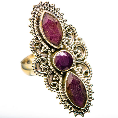 Red Sillimanite Rings handcrafted by Ana Silver Co - RING128023 - Photo 2
