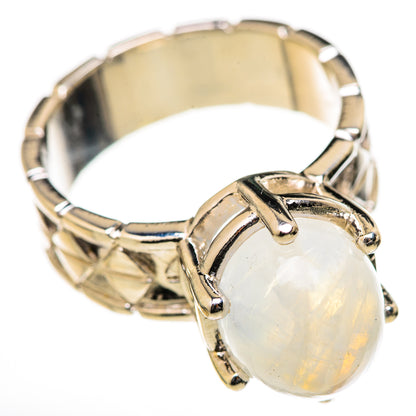 Rainbow Moonstone Rings handcrafted by Ana Silver Co - RING128029 - Photo 2