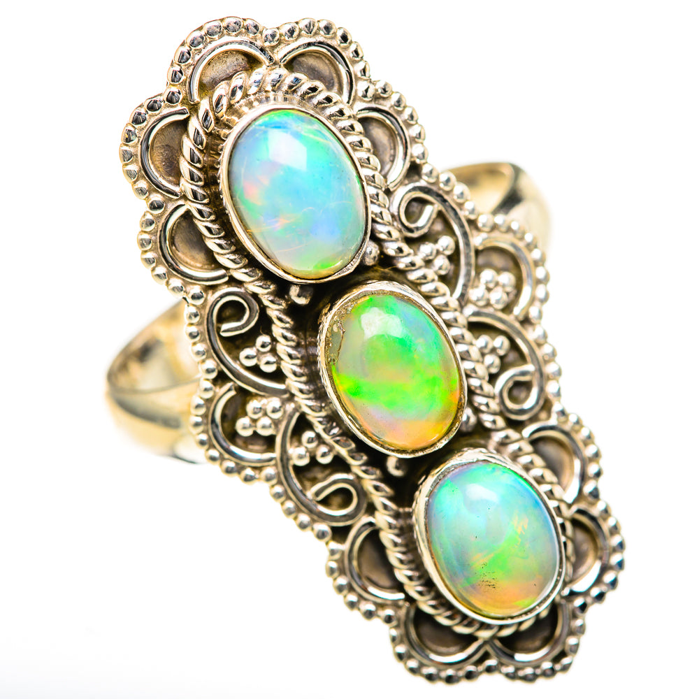 Ethiopian Opal Rings handcrafted by Ana Silver Co - RING128033 - Photo 2
