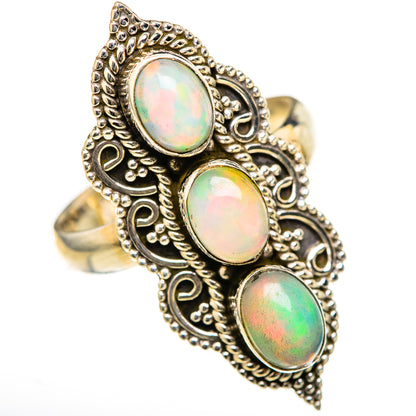 Ethiopian Opal Rings handcrafted by Ana Silver Co - RING128035 - Photo 2