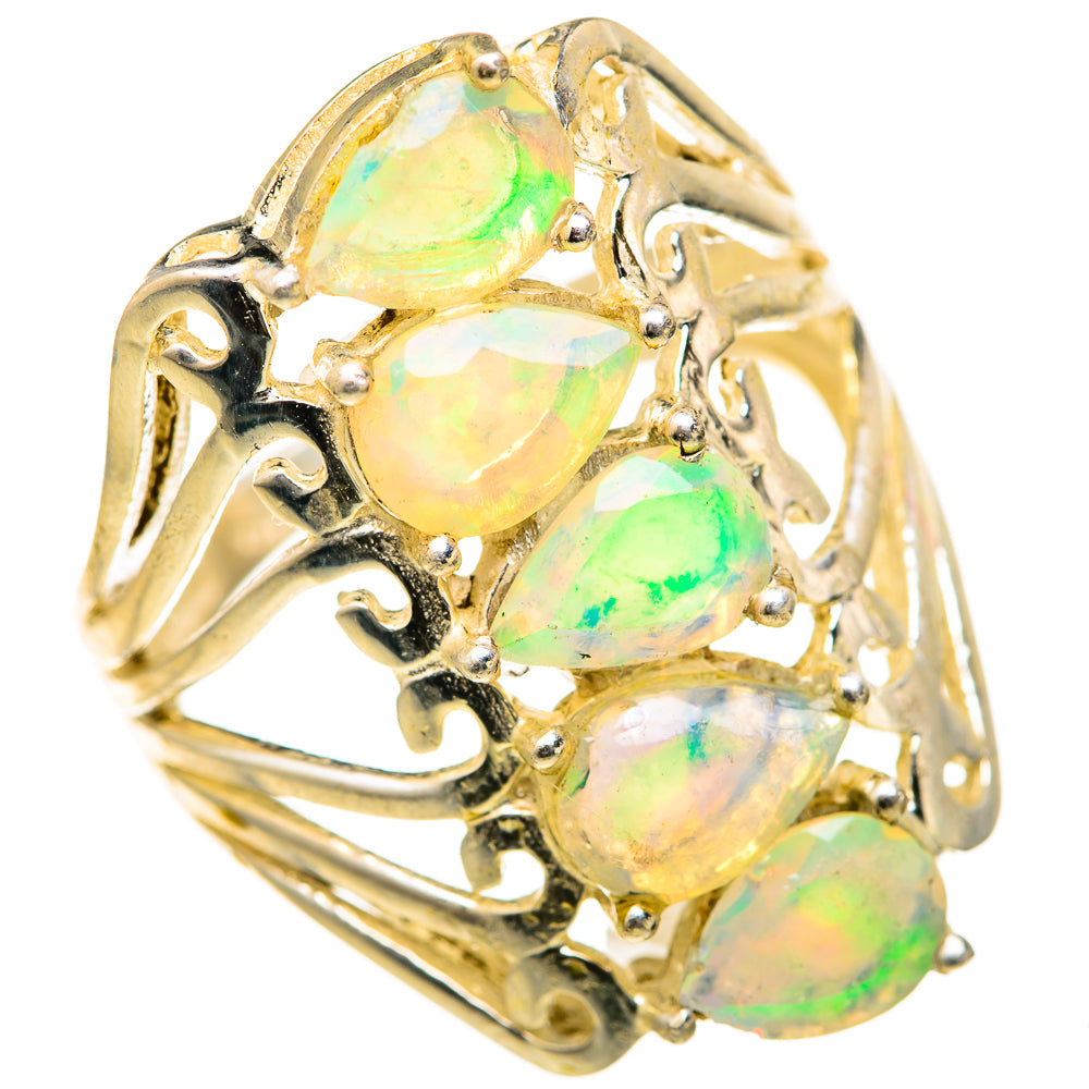 Ethiopian Opal Rings handcrafted by Ana Silver Co - RING128036 - Photo 2