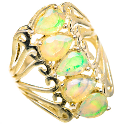 Ethiopian Opal Rings handcrafted by Ana Silver Co - RING128036 - Photo 2