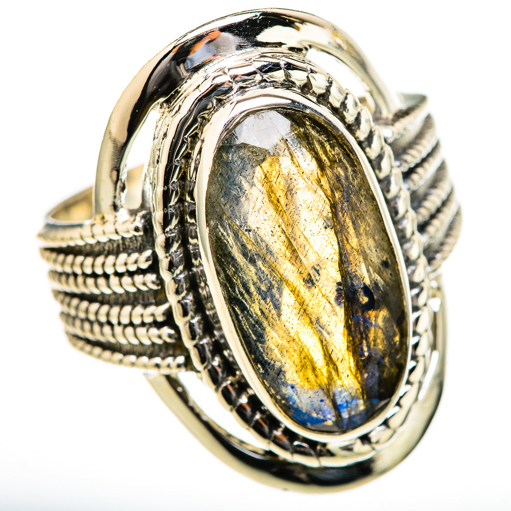 Labradorite Rings handcrafted by Ana Silver Co - RING128041 - Photo 2