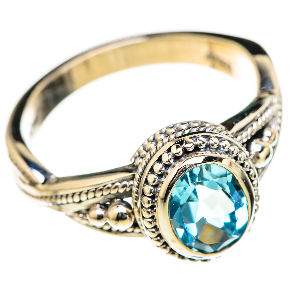 Blue Topaz Rings handcrafted by Ana Silver Co - RING128043 - Photo 2
