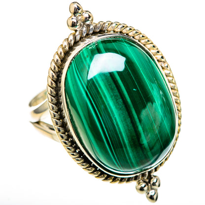 Malachite Rings handcrafted by Ana Silver Co - RING128045 - Photo 2