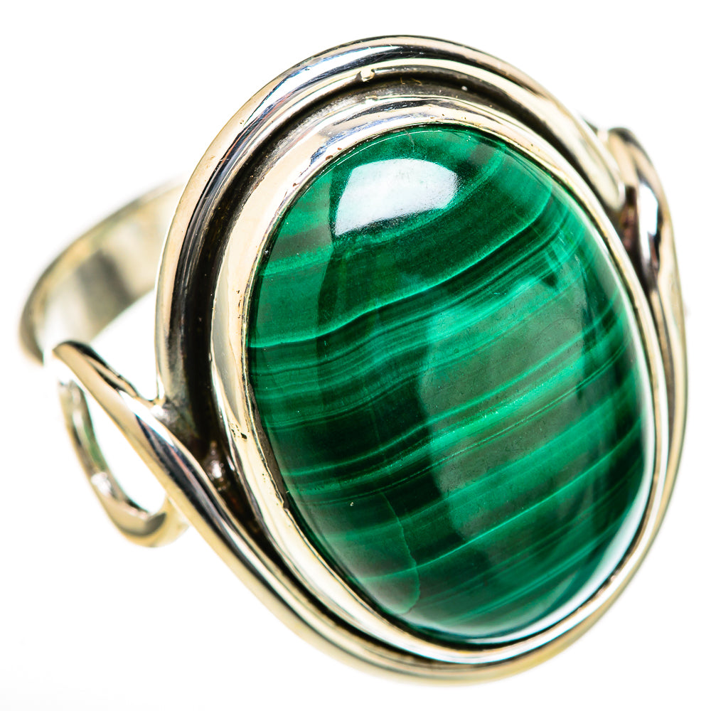 Malachite Rings handcrafted by Ana Silver Co - RING128047 - Photo 2