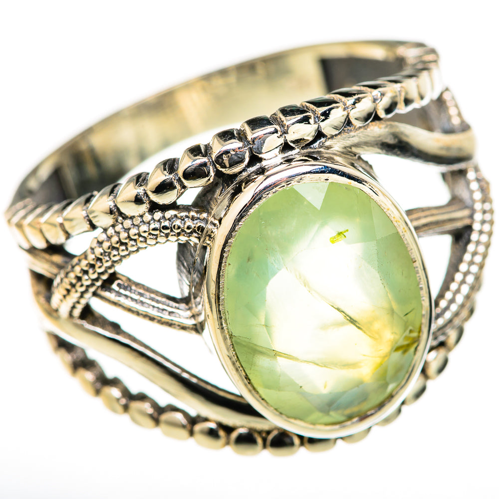 Prehnite Rings handcrafted by Ana Silver Co - RING128048 - Photo 2