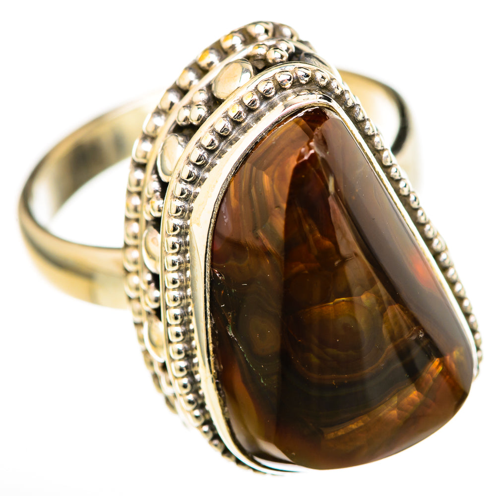 Mexican Fire Agate Rings handcrafted by Ana Silver Co - RING128049 - Photo 2
