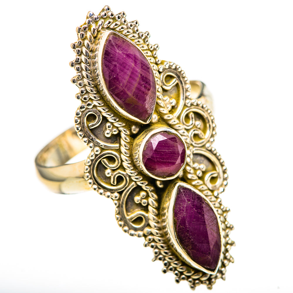 Red Sillimanite Rings handcrafted by Ana Silver Co - RING128052 - Photo 2