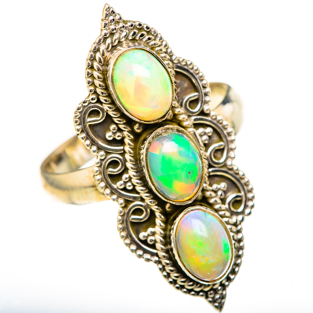 Ethiopian Opal Rings handcrafted by Ana Silver Co - RING128067 - Photo 2