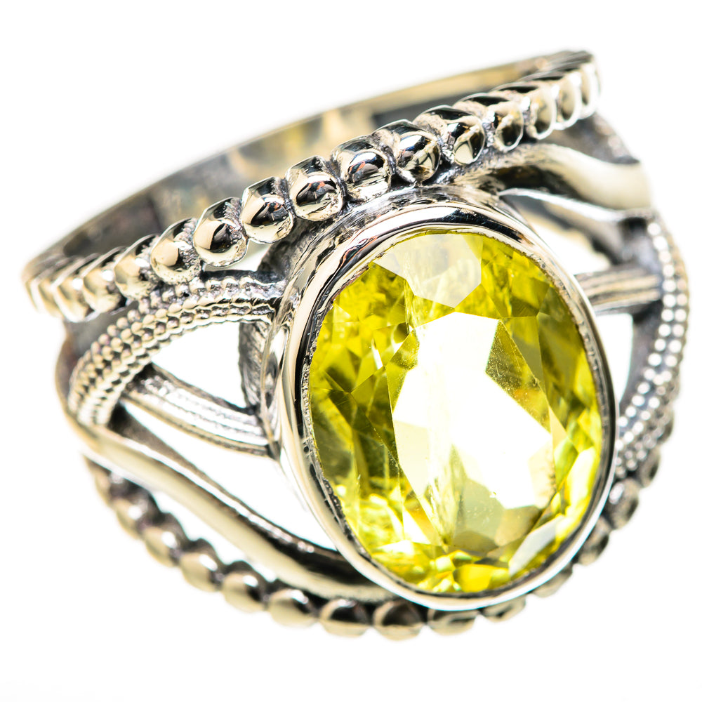 Lemon Quartz Rings handcrafted by Ana Silver Co - RING128068 - Photo 2