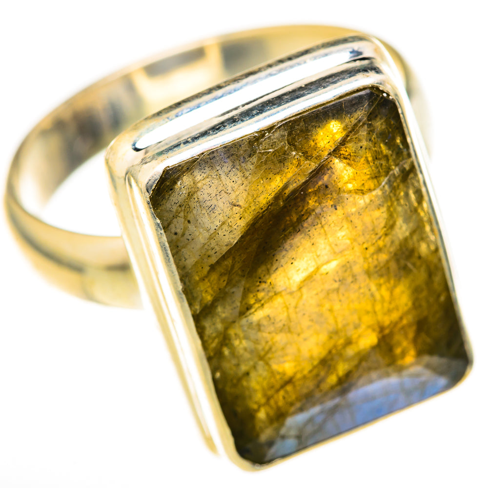 Labradorite Rings handcrafted by Ana Silver Co - RING128072 - Photo 2