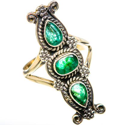 Zambian Emerald Rings handcrafted by Ana Silver Co - RING128075 - Photo 2