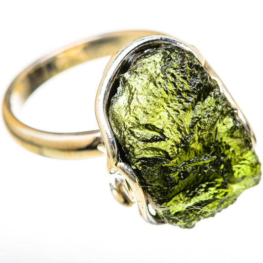 Czech Moldavite Rings handcrafted by Ana Silver Co - RING128076 - Photo 2
