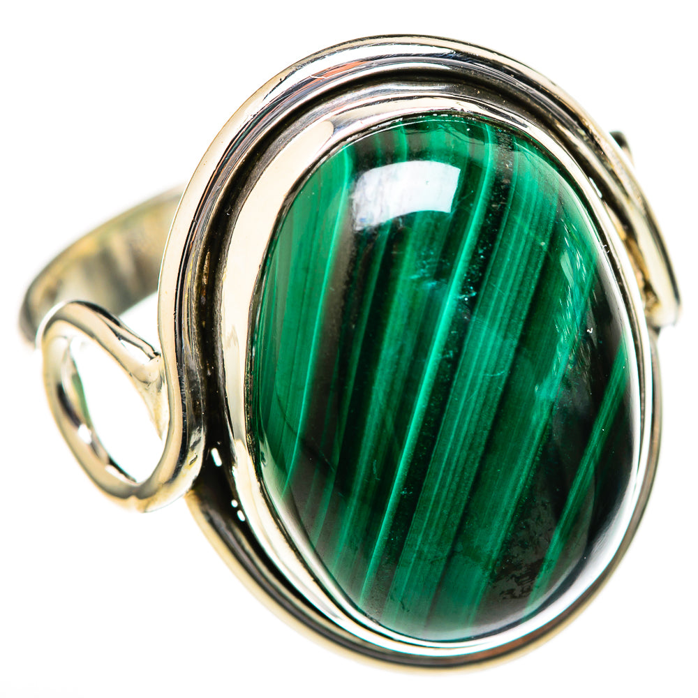 Malachite Rings handcrafted by Ana Silver Co - RING128077 - Photo 2