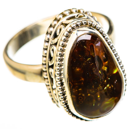 Mexican Fire Agate Rings handcrafted by Ana Silver Co - RING128080 - Photo 2