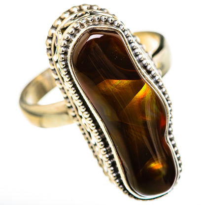 Mexican Fire Agate Rings handcrafted by Ana Silver Co - RING128081 - Photo 2