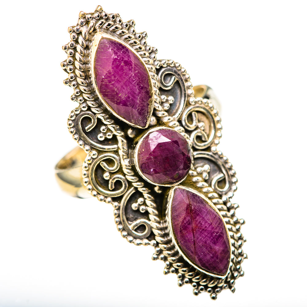 Red Sillimanite Rings handcrafted by Ana Silver Co - RING128082 - Photo 2