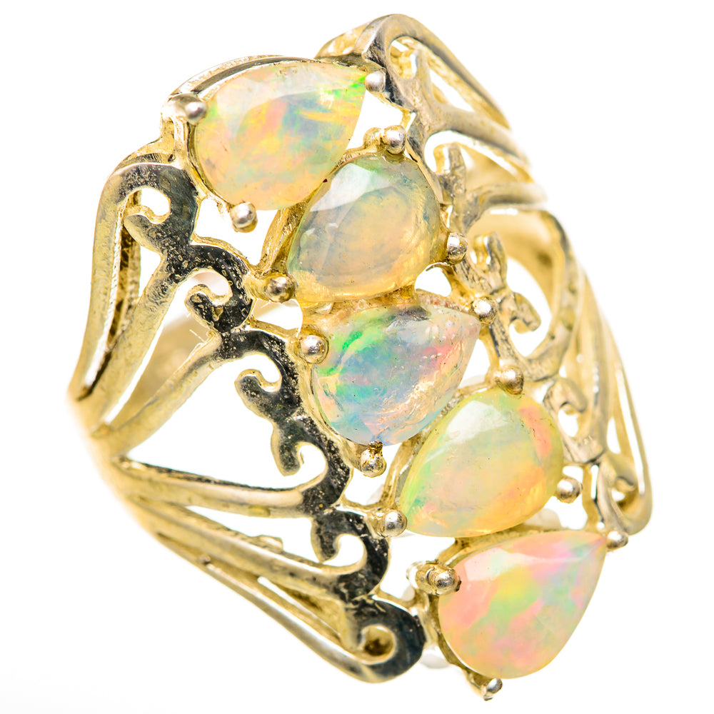 Ethiopian Opal Rings handcrafted by Ana Silver Co - RING128090 - Photo 2