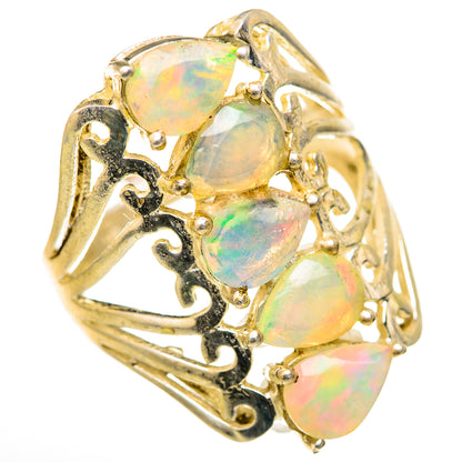 Ethiopian Opal Rings handcrafted by Ana Silver Co - RING128090 - Photo 2