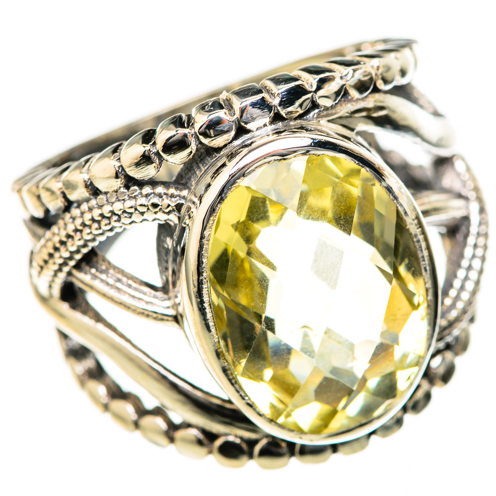 Lemon Quartz Rings handcrafted by Ana Silver Co - RING128093 - Photo 2