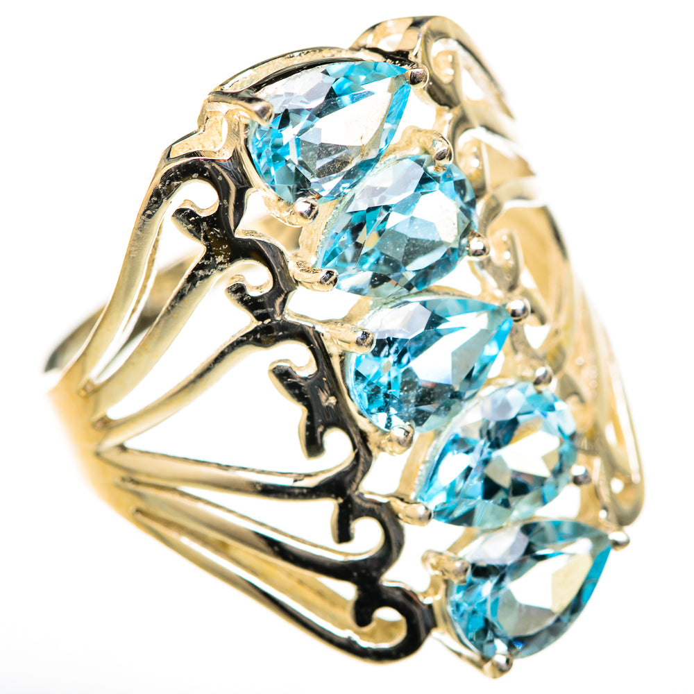 Blue Topaz Rings handcrafted by Ana Silver Co - RING128096 - Photo 2