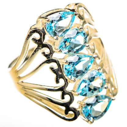 Blue Topaz Rings handcrafted by Ana Silver Co - RING128096 - Photo 2